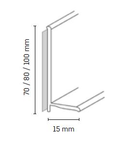QUEST Weichsockelleiste 70 x 20 mm