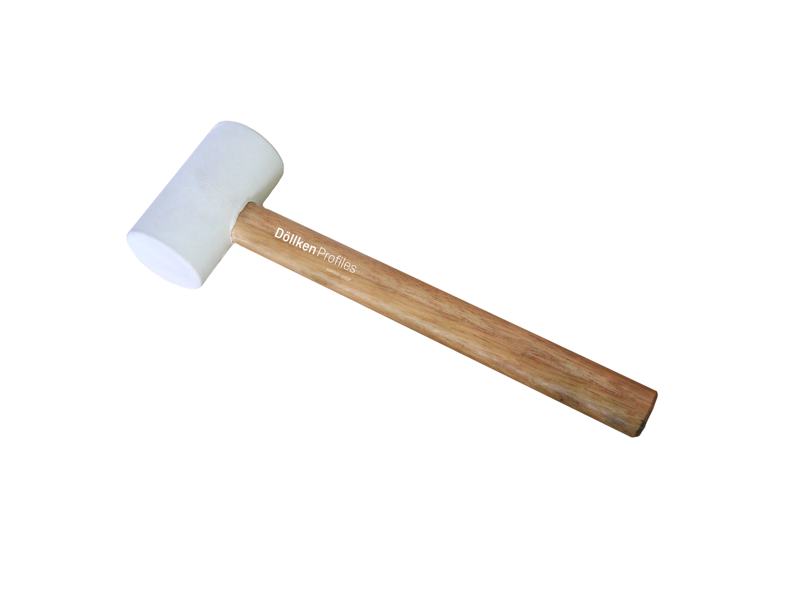 Rubber mallet for pressing on soft skirting boards